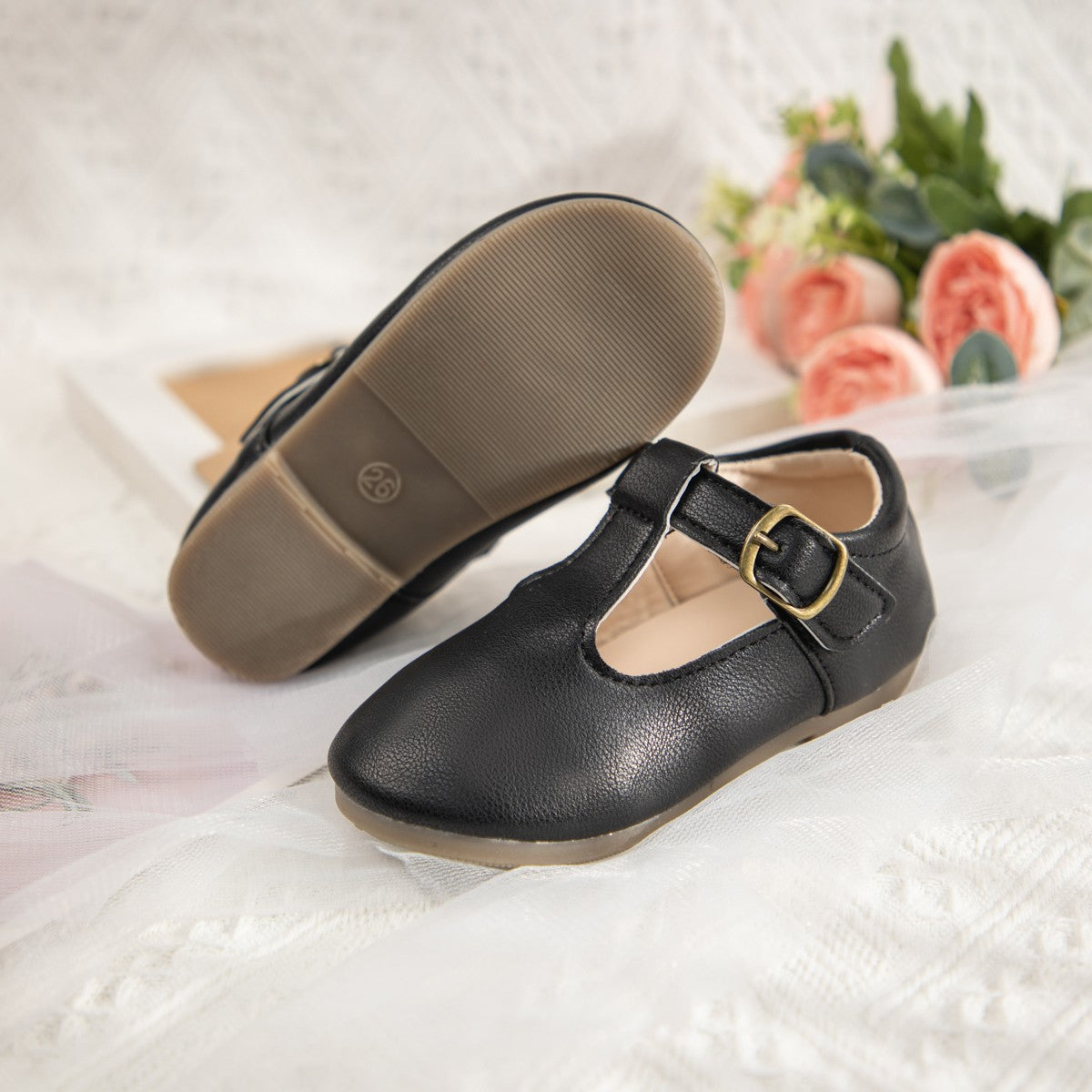 Meckior 2024 New Kids Girls Shoes New Moccasins Candy Color Soft Bottom Non-slip Children's Shoes Fashion Party Princess Shoes