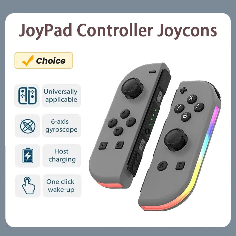 RGB LED Left & Right Joypad for NS Switch Controller BT 5.2 Joy-Con Gamepads Joystick with Dual Vibration for Switch/Lite/Oled