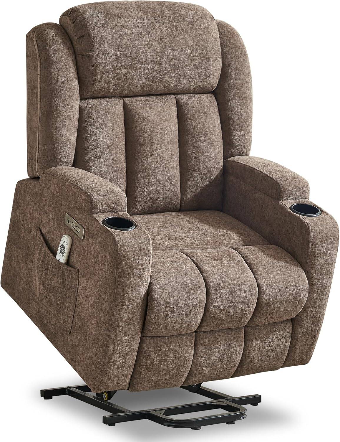 Power Lift Recliner Chair for Elderly with Massage and Heat, Recliner Chairs for Adults, Upgraded Fabric Reclining Sofa Chair wi
