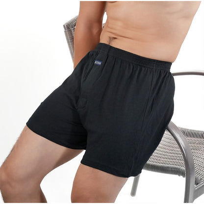 1PC Big Underpants Solid Pajama Bottoms At Home Plus Size Boxers Brief For Men High Waist Allo Pants Cotton Slacks Sleep Bottoms