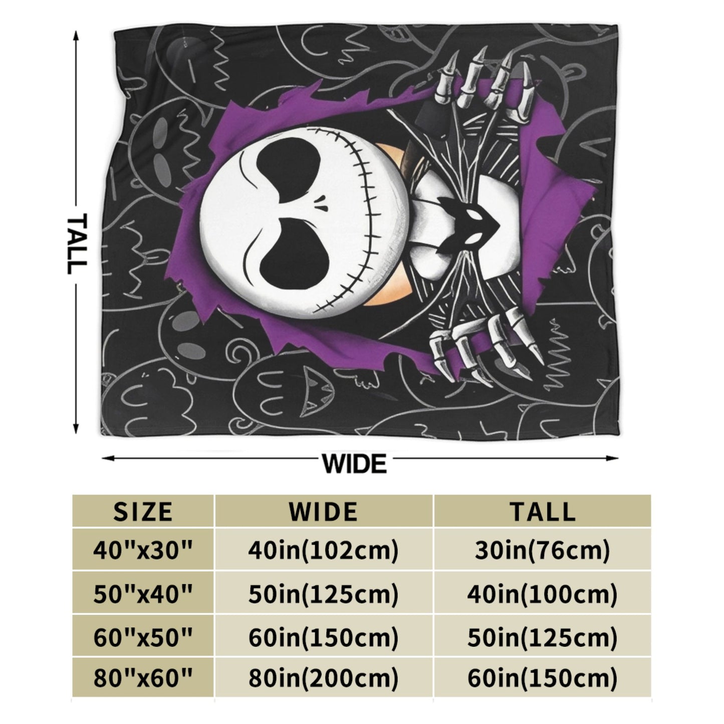 Nightmare Before Christmas Jack Cartoon Blanket Quality Soft  Throw Blanket Autumn Camping Couch Bed Graphic Bedspread