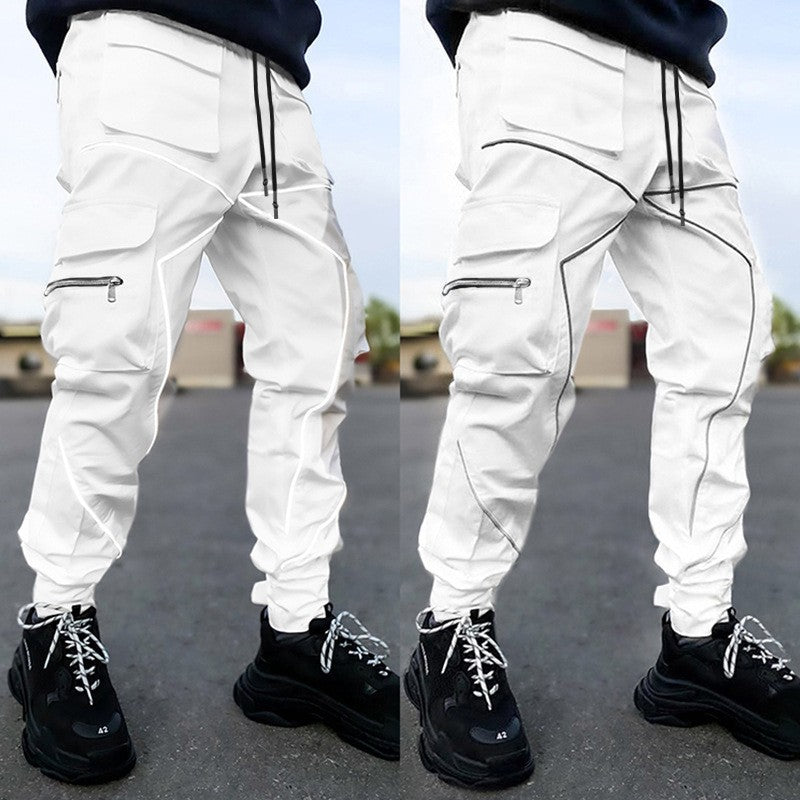 Men's Reflective Cargo Pants 2025 New Hip Hop Casual Joggers Trousers Multi-Pocket Men Sweatpants Streetwear Sports Pant M-3XL