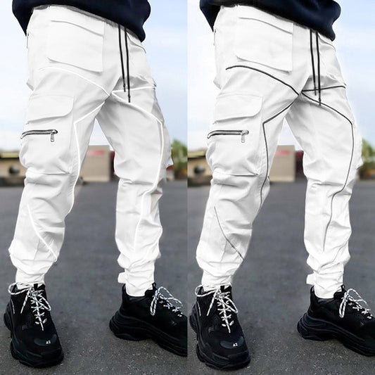 Men's Reflective Cargo Pants 2025 New Hip Hop Casual Joggers Trousers Multi-Pocket Men Sweatpants Streetwear Sports Pant M-3XL