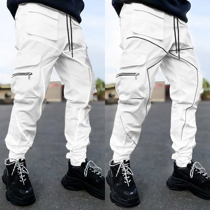 Men's Reflective Cargo Pants 2025 New Hip Hop Casual Joggers Trousers Multi-Pocket Men Sweatpants Streetwear Sports Pant M-3XL