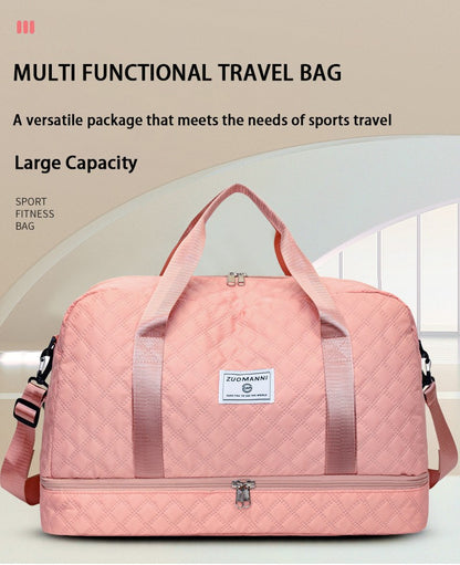 Fashionable Multifunctional Travel Luggage Bag with Independent Shoe Compartment,Suitable for Travel,Sports and Fitness,Camping