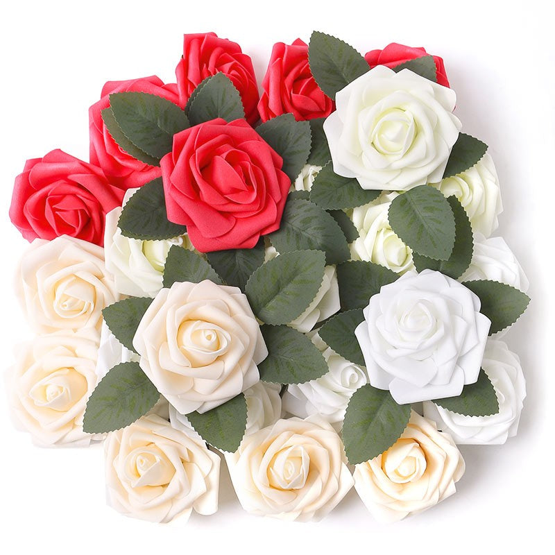 5/10/15/20/25Pcs Artificial Rose Flowers Wedding Decorations Centerpieces Arrangements Party Baby Shower Garden Home Decor Gifts