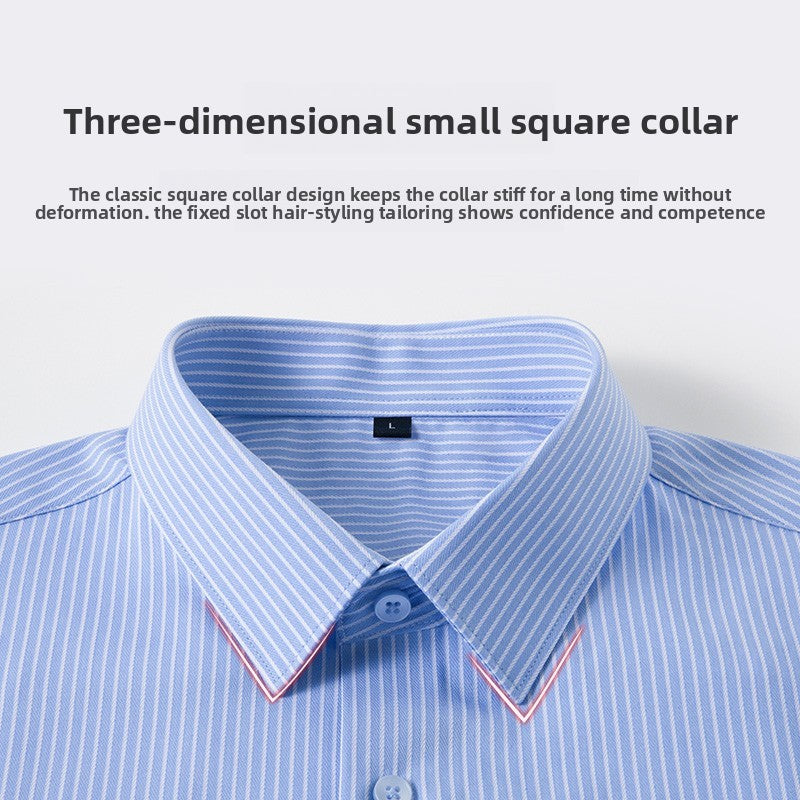 High End Mulberry Silk Soft Anti-wrinkle New Stripped Slim Fit Brand Men Shirts Designer Long Sleeve Business Casual Tops 2025