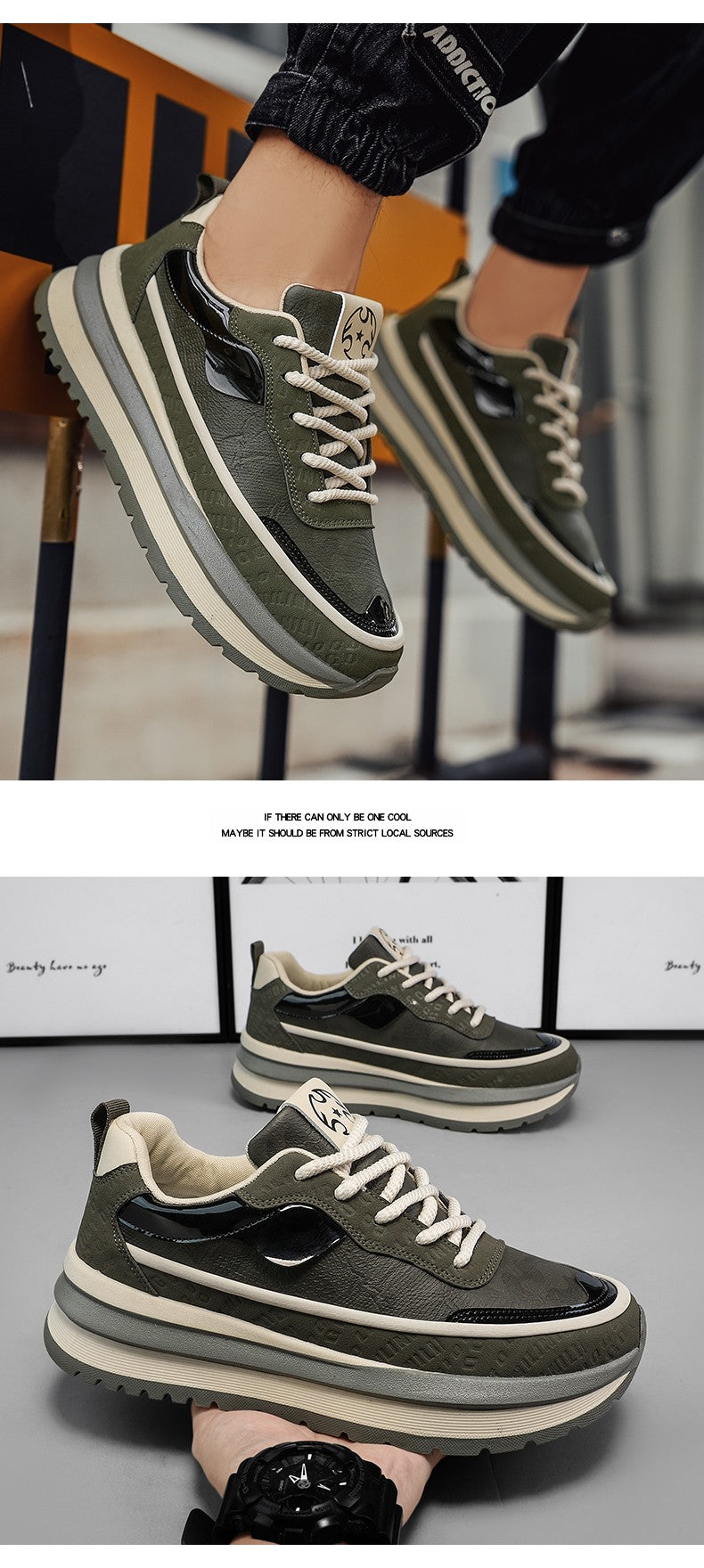 PARZIVAL Men Sneakers Casual Shoes Fashion Outdoor Sports Shoes Runner Tenis Trainer Leather Running Shoes Breathable Men Shoes