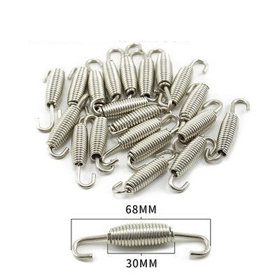 slip-on 2PC Universal Motorcycle Exhaust Spring Hooks Stainless Steel Exhaust Front Middle Link Pipe Rotatable Metal Springs