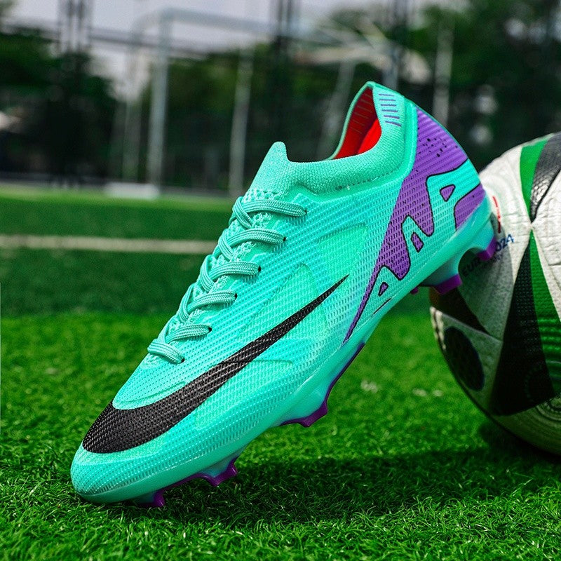 New Men Football Boots Long Spikes Ultralight Grass Cleats Match Indoor Breathable Soccer Shoes Sneakers Training Drop Shipping
