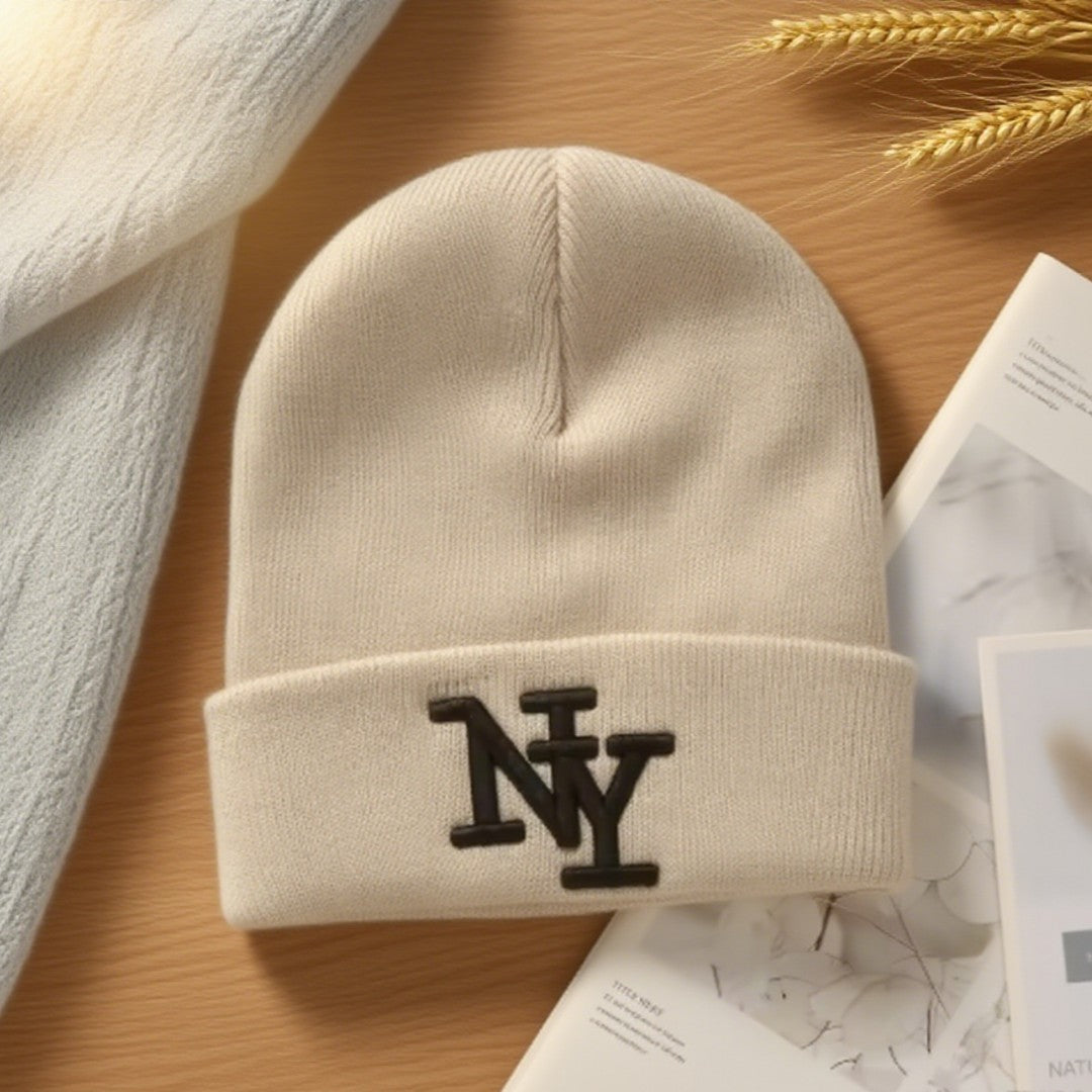 1PC/ 2PCS  Winter beanies caps for men, 3D Embroidery  knitted hats for women, outdoor warm hats , sports and casual CAP