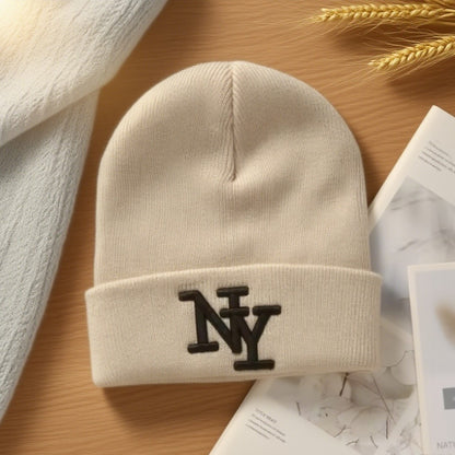 1PC/ 2PCS  Winter beanies caps for men, 3D Embroidery  knitted hats for women, outdoor warm hats , sports and casual CAP