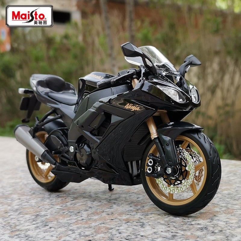 Maisto 1:12 Kawasaki Ninja ZX-10R Liga Modelo de Moto Simulação Diecast Metal Escala Modelo de Moto Brinquedo Infantil Presentes