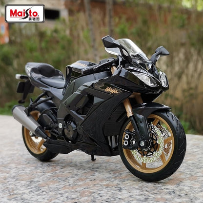 Maisto 1:12 Kawasaki Ninja ZX-10R Liga Modelo de Moto Simulação Diecast Metal Escala Modelo de Moto Brinquedo Infantil Presentes
