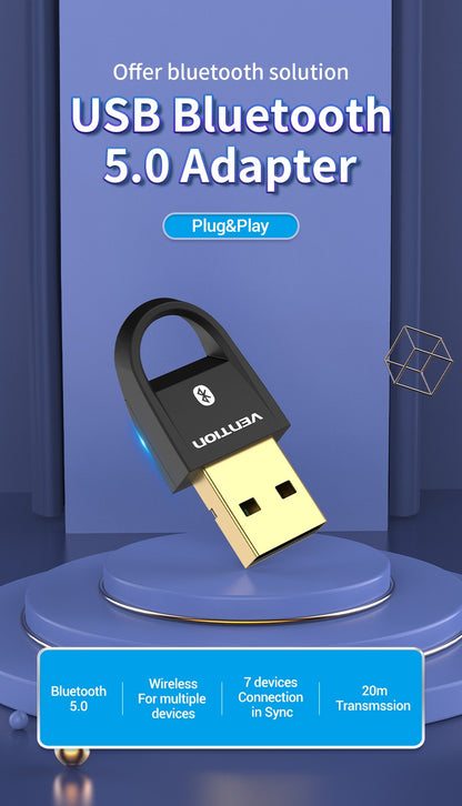 Vention USB Bluetooth 5.0 Adapter Wireless for PC Windows 7/8/8.1/10/11 Bluetooth Receiver & Transmitter For Speaker Earbuds