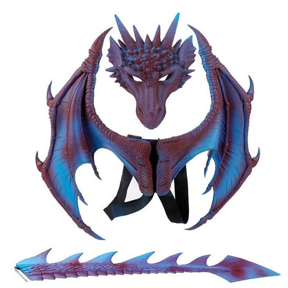 Animal Cospty Dragon Costume Purim Christmas Gift Carnival Party Cosplay Set Wing and Tail faucet Costume