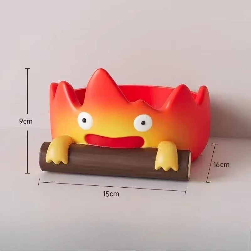 Creative Anime Fire Person Resin Tray - Key Holder Storage Organizer | Perfect Christmas Halloween Gift for Indoor Outdoor Decor