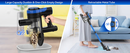 INSE V50 Cordless Vacuum Cleaner Powerful Suction 6-in-1 Lightweight Stick Vacuum with Rechargeable Battery for Carpets Pet Hair