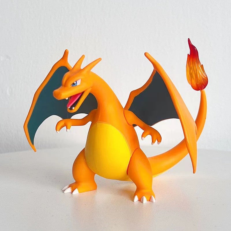 Miniaturas de Anime Pokémon Charizard de 9cm, Boneco de Ação Pocket Monster, Brinquedo Colecionável, Decoração de Desenho Animado Charmander para Presente de Natal