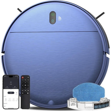 Robô Aspirador e Passador de Pano ZZH Combo, Aspirador Robô com Conexão WiFi 2.4GHz, Aspirador Robótico com 4 Modos de Limpeza, Aspirador via APP/Controle Remoto