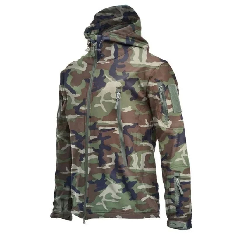 2024 new Tactical Jacket Men Combat Soft Shell Jackets Techwear Windproof Waterproof Breathable Fleece Thermal Hooded Coats