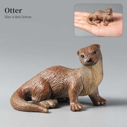 Conjunto de Brinquedos Montessori de Animais Selvagens - Leão Elefante Antílope Miniaturas de Animais Figuras de Ação Zoológico Presente Educacional para Crianças