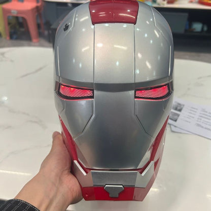 Máscara Elétrica Usável Capacete Homem de Ferro 1:1 Abertura Automática Manual e Fechamento Manual Personagens Modelo Brinquedos Adultos Presentes de Aniversário
