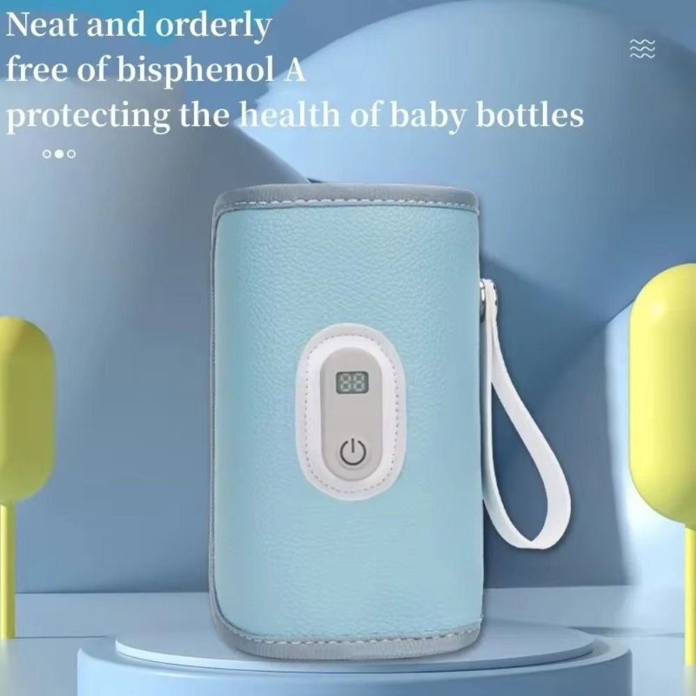 Digital Baby Bottle Warmer 5 Levels LED Display Milk Bottle Insulation Cover Heating Type-C Bottle Thermal Heater