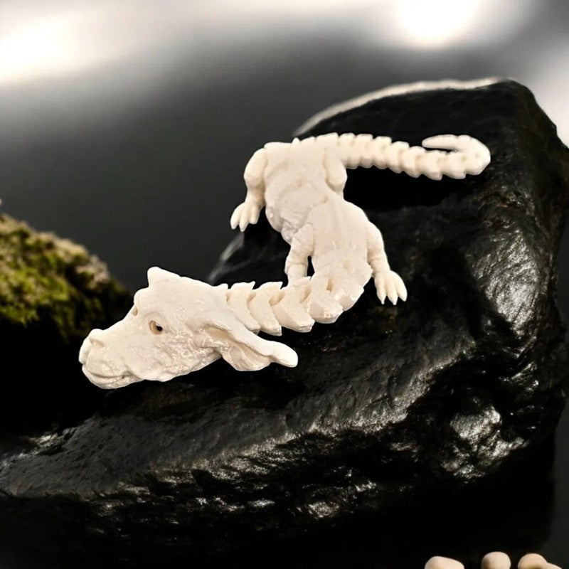 3D Printed Dog Dragon Rotatable Articulated Dog Dragon Joint Mobility Simulation Model Office Desktop Ornament Home Decor Gift