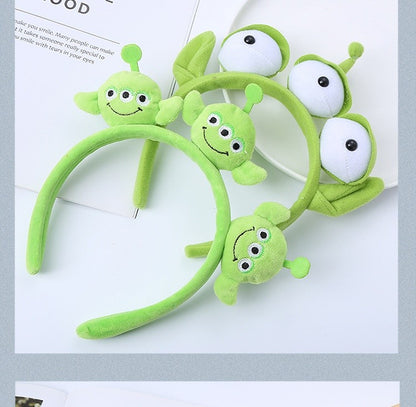 Disney Pixar Toy Story Alien Plush Headband Anime Figura Cosplay Acessórios de Cabelo Alienígena Argola de Cabelo Tiara Desenho Animado Presente Infantil