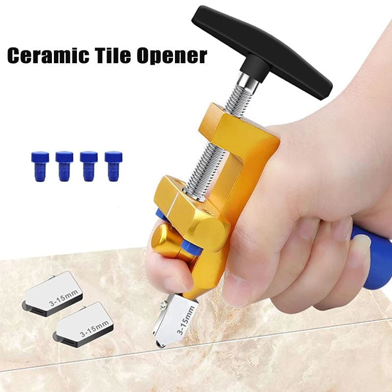 Cortador De Cerâmica E Vidro 2 Em 1 Ferramenta Manual De Construção Portátil Conjunto De Cortador De Vidro Diamantado Para Corte De Azulejos Profissional