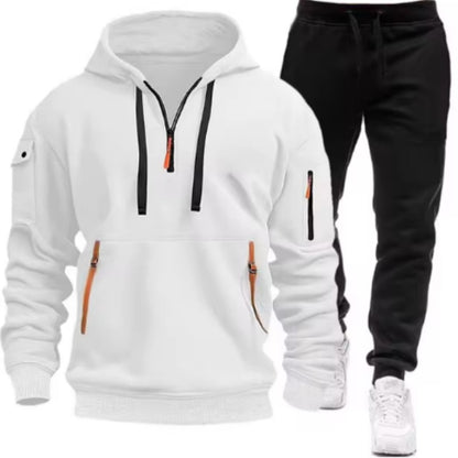 Men Tracksuit Casual Joggers Hooded Sportswear Jackets And Pants 2 Piece Sets Hip Hop Running Sports Suit S-XXXL