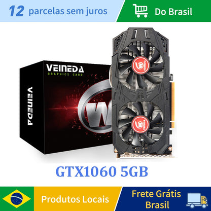 Placa de vídeo VEINEDA 1060 5gb 1506MHz 192Bit GDDR5 para placas nVIDIA, mais potente que gtx960 4gb, recondicionada