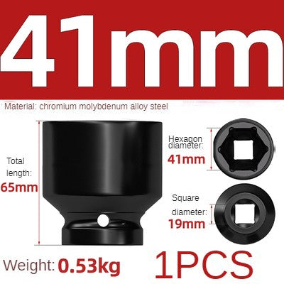 Conjunto de Soquetes Sextavados Reforçados de 3/4 de Polegada 17-50mm, Chave Pneumática, Conjunto de Bicos, Ferramentas de Mecânico, Ferramenta Manual