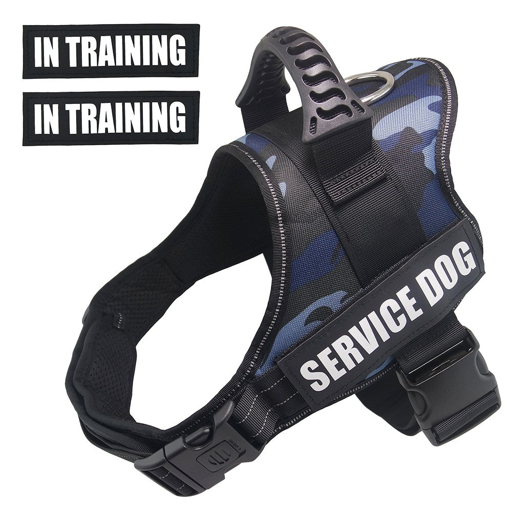 Colete Favorito de Suporte Emocional e Cão de Serviço com Arnês Para Cães de Estimação Com Patches Refletivos Removíveis Para Cães Grandes e Médios