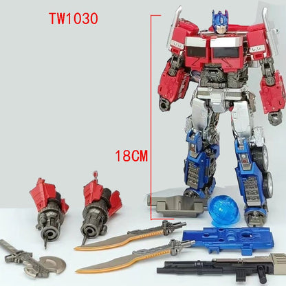 Baiwei Shockwave TW1028 Transformation Toys Sentinel Prime TW1024 Modelo Ironhide TW1026 Robô Bumblebee TW1025 Boneco TW1030