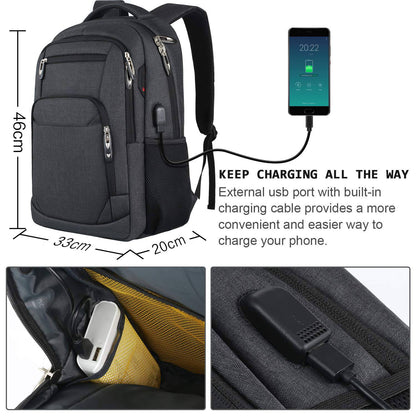 Mochila Masculina de Viagem Bolsa Fotográfica Lente de Câmera Externa Preta Ergonômica para Laptop de Grande Capacidade Impermeável para Montanhismo