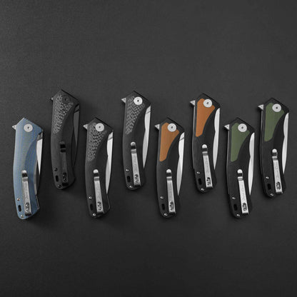 Petrified Fish PF838 Folding Knife Jackknife D2 Steel Outdoor Camping Hunting Hiking EDC Tool Ball Bearing G10 Handle Knives