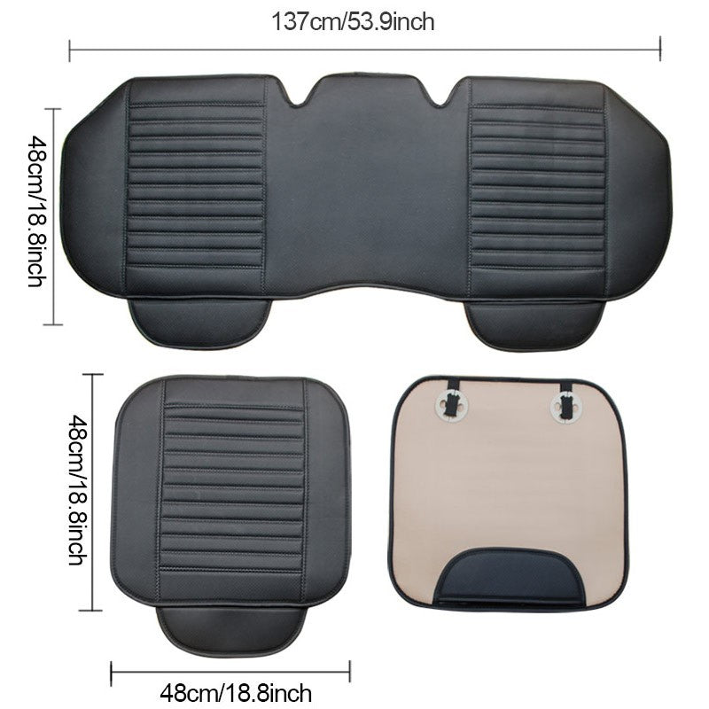 SEAMETAL Breathable Car Seat Cover Waterproof Wear-Resistant PU Seat Cushion Anti Scratch Seat Protector Universal for Sedan Suv