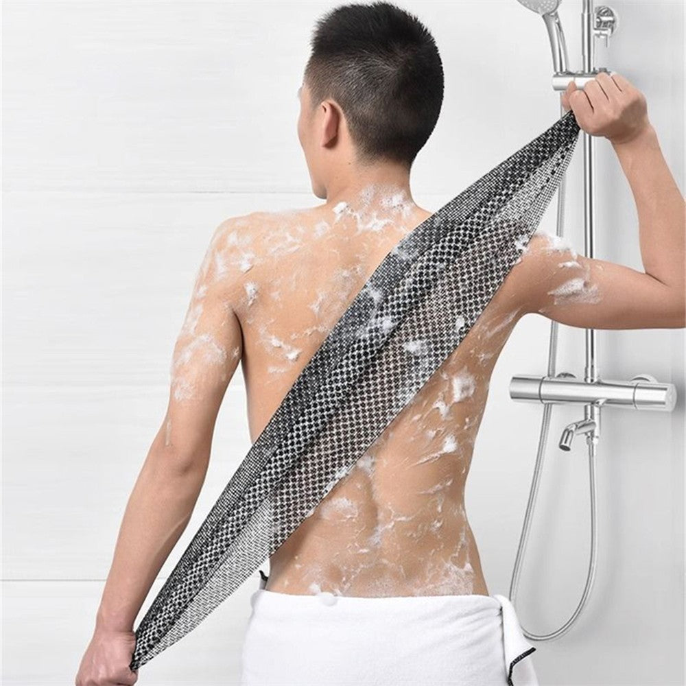 1pc Exfoliating Back Body Scrubber For Shower Bath, Long Strip Rubbing Scrub Towel, Exfoliating Washcloth