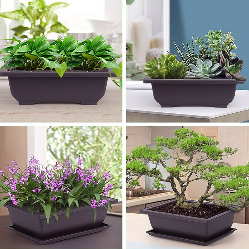 Vasos de Flores Retangulares de Argila Roxa Imitando Vasos para Plantas de Jardim ao Ar Livre Paisagismo Bonsai macetas para plantas