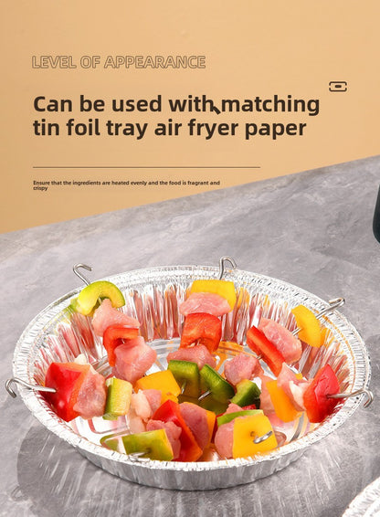 12/24/48 Skewers  Air Fryer Stainless Steel Grill Vertical Skewer Hanging Oven Kebab Rack Kebab Holder Kitchen Gadgets Grill