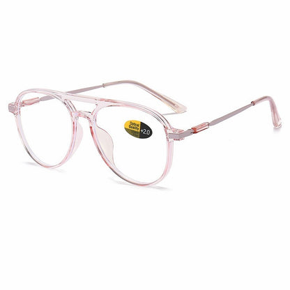 Transparent Frame Reading Glasses For Women Anti Blue Light Aviation Presbyopic Glasses For Men Polit Eyeglasses +1.00~+4.00