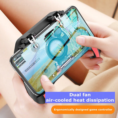 4 Fingers Mobile Phone Game Handle with Radiator Aim Shooting Gamepad Joystick Controller for IOS Android Gaming Accessories