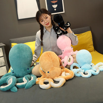 1pc 30-90CM Creative Lifelike Octopus Plush Toys Sea Animal Stuffed Dolls Pillow Back Cushion Children Kids Birthday Xmas Gifts