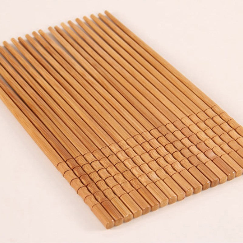 1/5 Pair Pure manual Natural Bamboo Wood Chopsticks Healthy Chinese Carbonization Chop Sticks Reusable Hashi Sushi