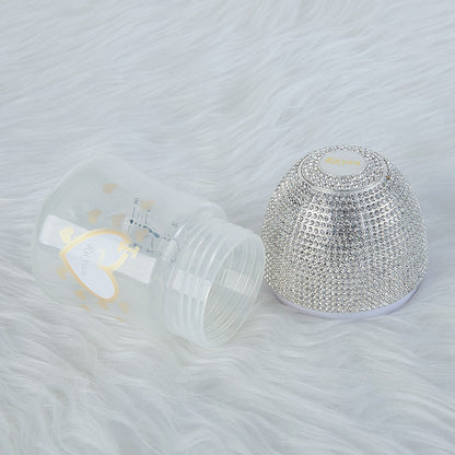MIYOCAR personalized gold bling baby bottle BPA free plastic 260ml and 150ml bottle lovely baby bottle feeding bottle