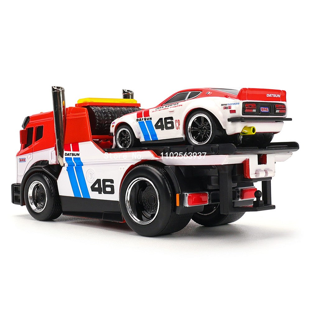 Maisto 1:64 1972 Datsun 240Z BRE JDM Reboque Caminhão Cama Americana clássica Muscle Car Modelo Die-Cast Coleção Presente