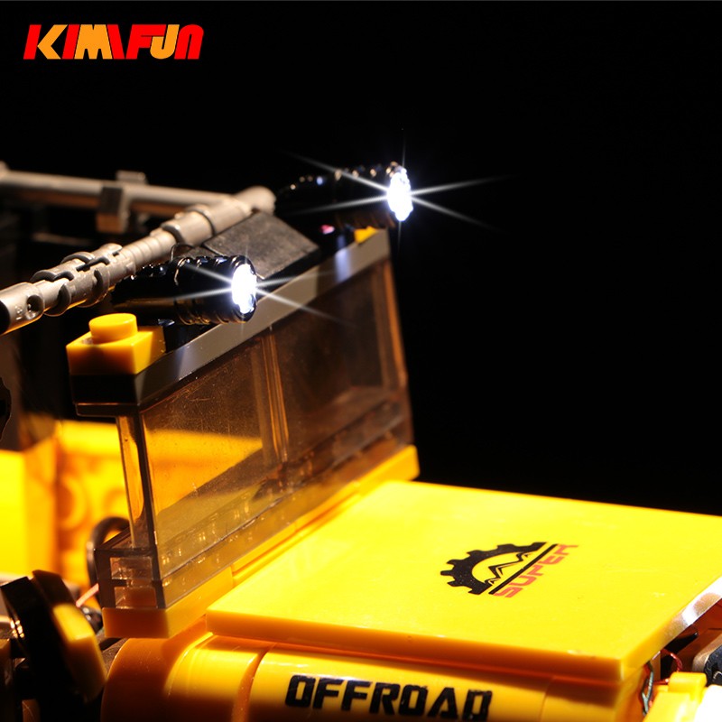 10 unidades de terminal LED refletor MOC luminária de mesa multifuncional holofote DIY preto bloco de construção 1219
