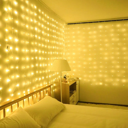 3/6m LED Curtain String Lights USB Festoon Remote Control Garland Fairy Lights Wedding Christmas Decoration for Home Bedroom